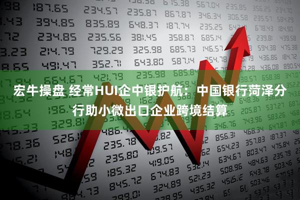宏牛操盘 经常HUI企中银护航：中国银行菏泽分行助小微出口企业跨境结算